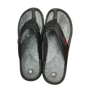 Acupressure Massage Slippers – Foot Reflexology for Blood Circulation (Black)