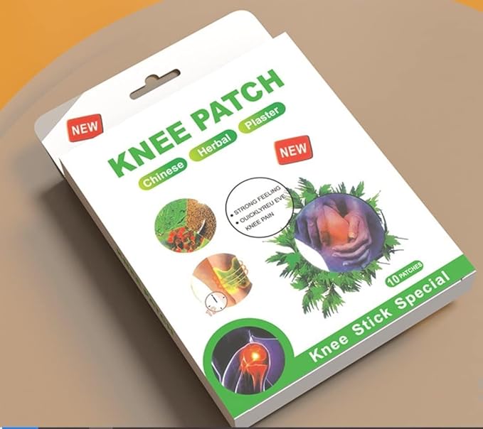 Knee Pain Relief Patches – 10 Count | 100% Natural Neck & Back Pain Relief